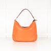 Anya Hindmarch Orange  Shoulder Bag with Burgundy Strap
