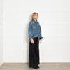 Loewe Blue Detachable Cuffs Asymmetric Oversized Denim Jacket