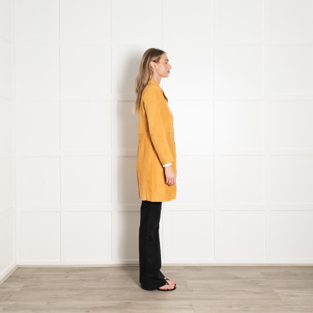 Theory Orange Suede Coat