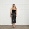 Zadig & Voltaire Black Velvet Silver Sequin Trousers
