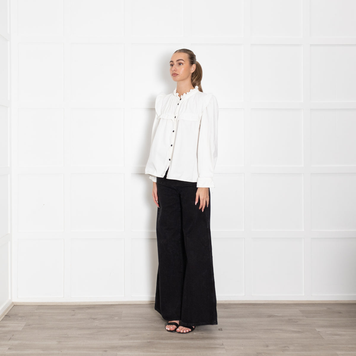 Marant Etoile Cream Idety Denim Shirt