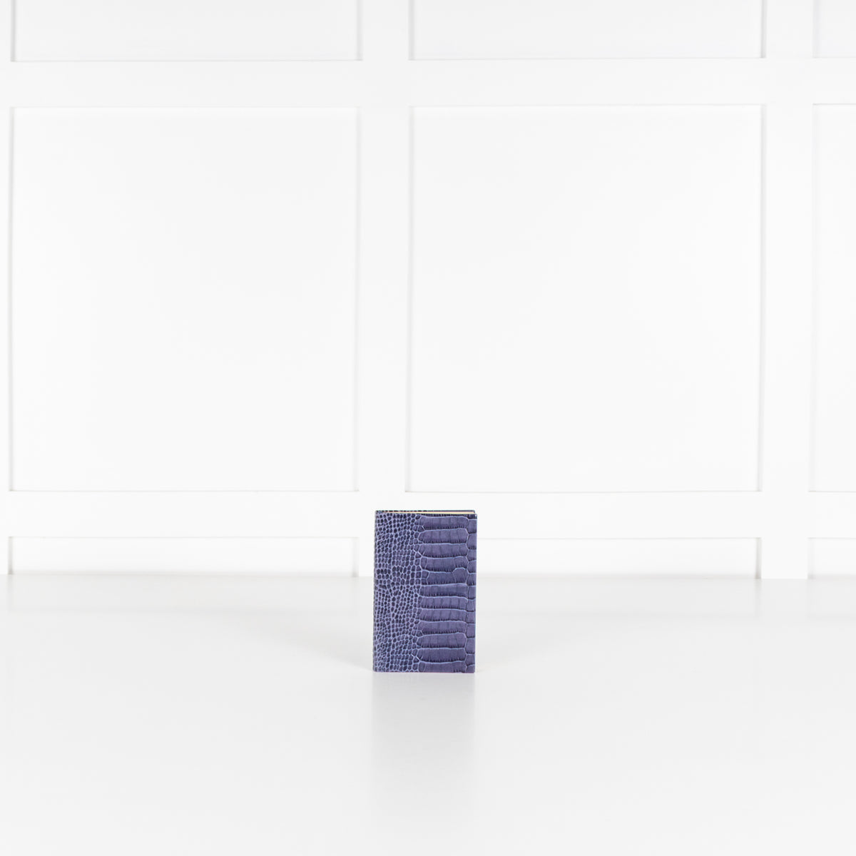 Smythson Blue Panama Leather Notebook With Silk Lining