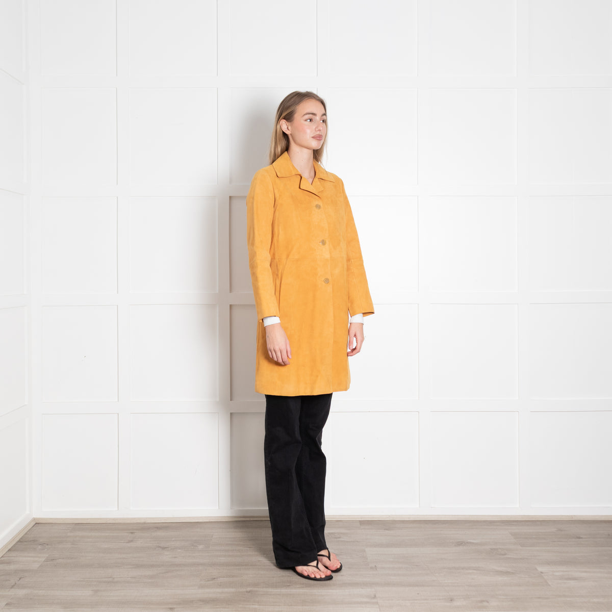 Theory Orange Suede Coat