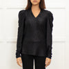 Bruuns Bazaar Black And Silver Pleated Top