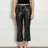 Zadig & Voltaire Black Velvet Silver Sequin Trousers