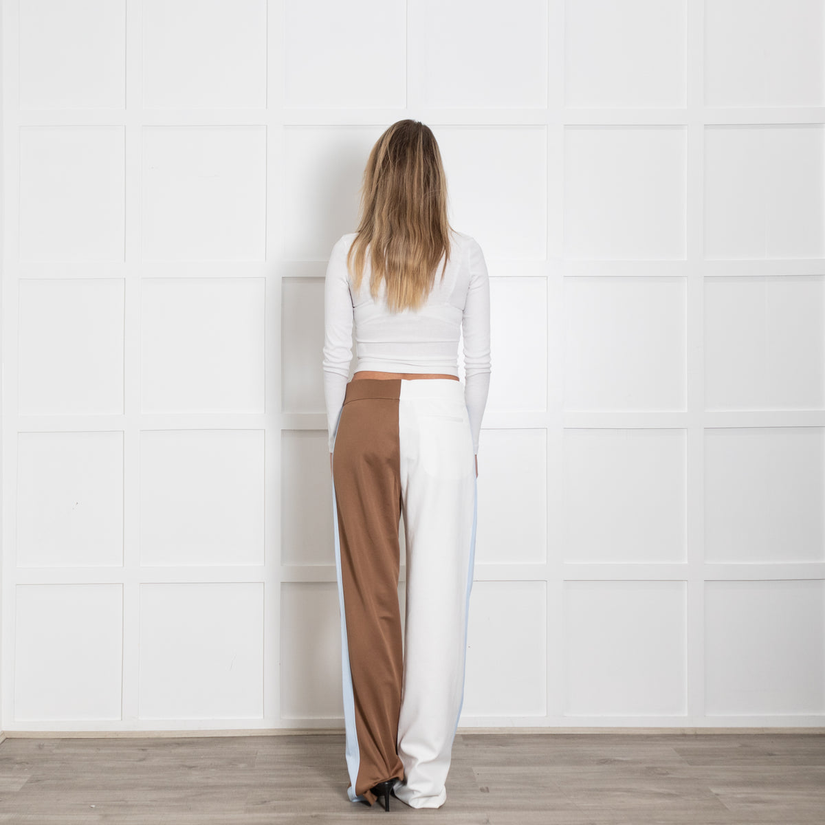 Burberry Block Brown And White Leg Tracksuit Trousers