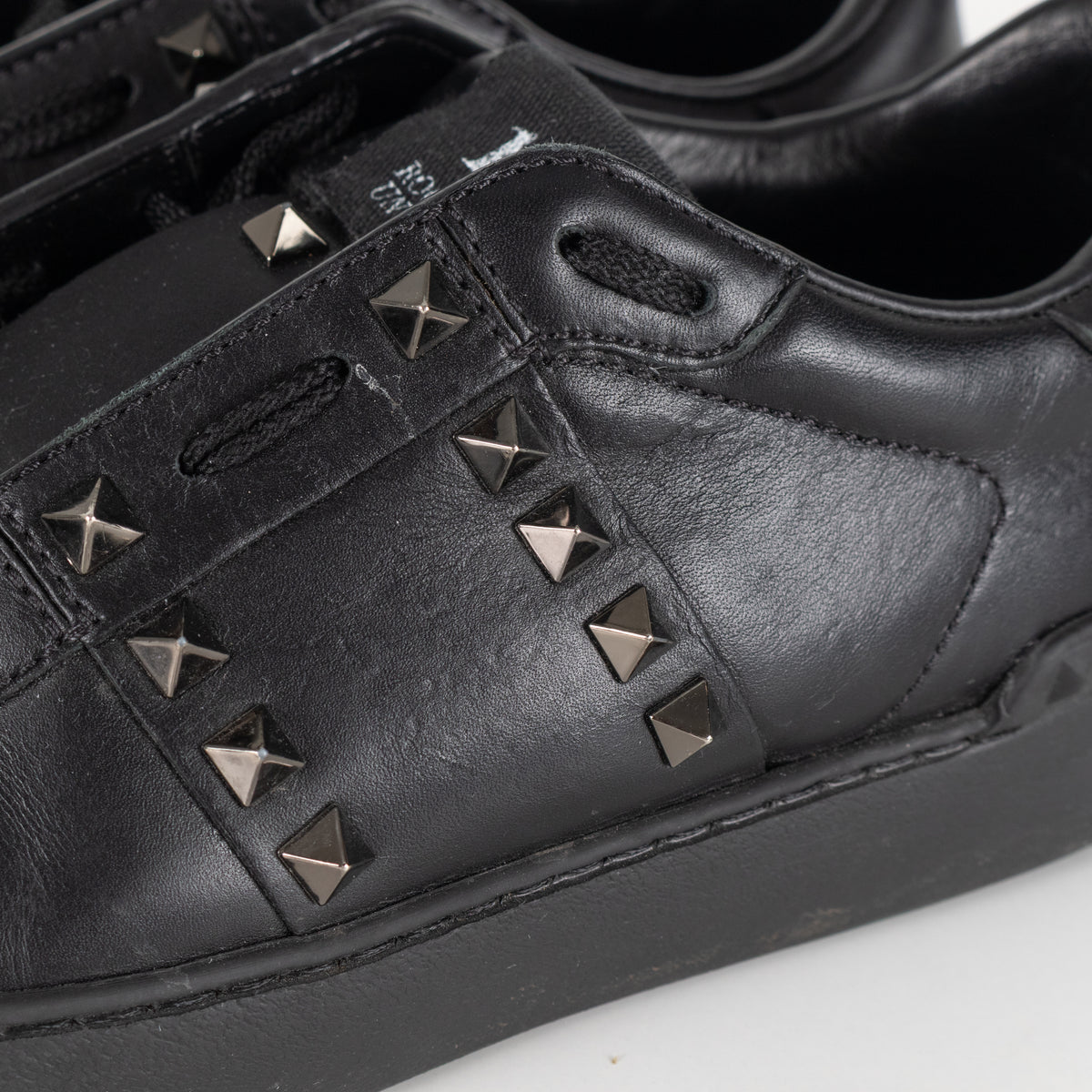 Valentino Garavani Black Rockstud Untitled Sneakers