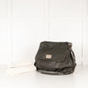 Marc Jacobs Khaki Grey Pebble Leather Flap Shoulder Bag
