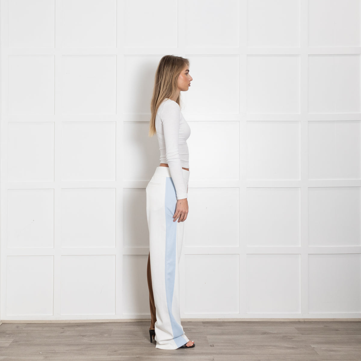 Burberry Block Brown And White Leg Tracksuit Trousers