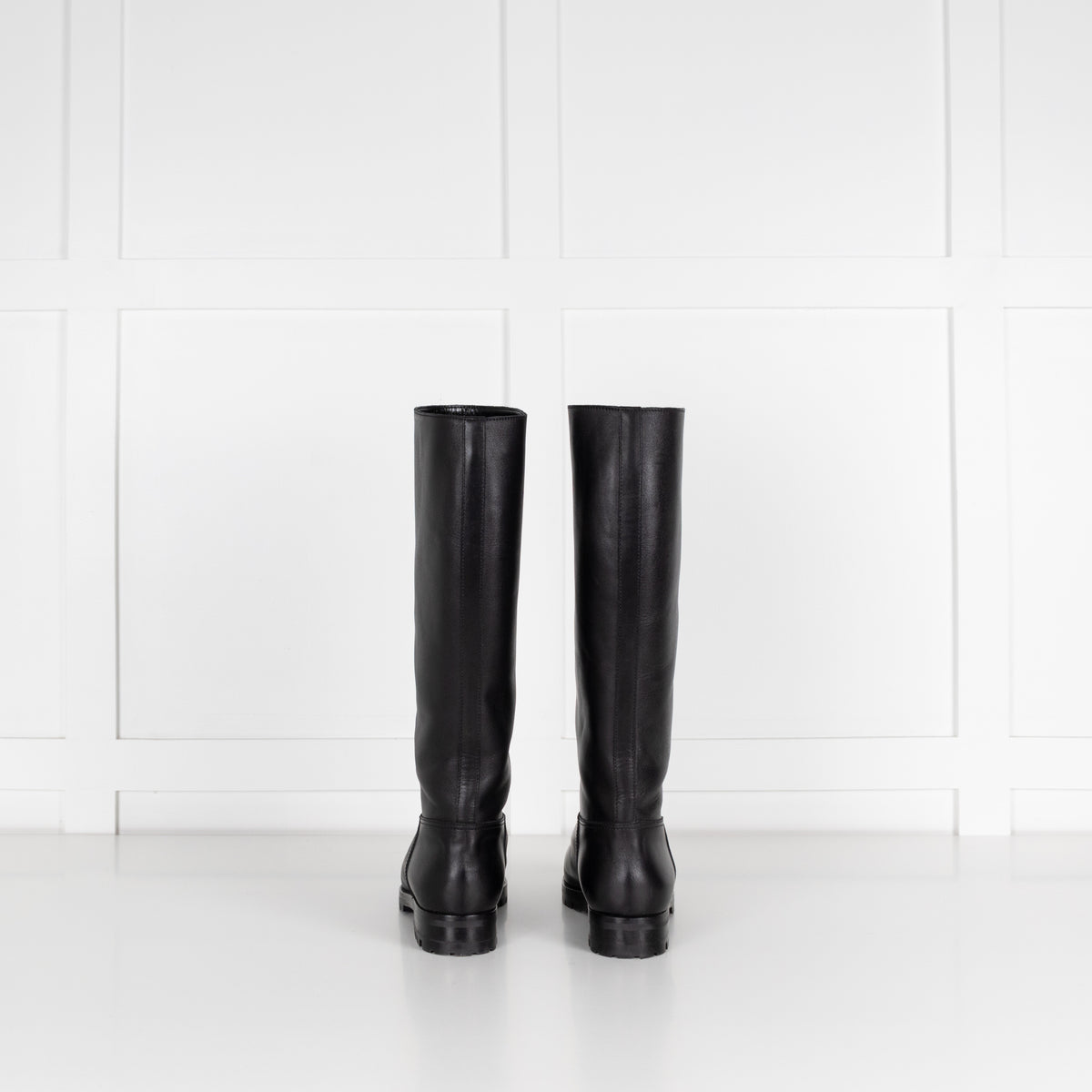 Manolo Blahnik Luchino Leather Knee Flat Boots