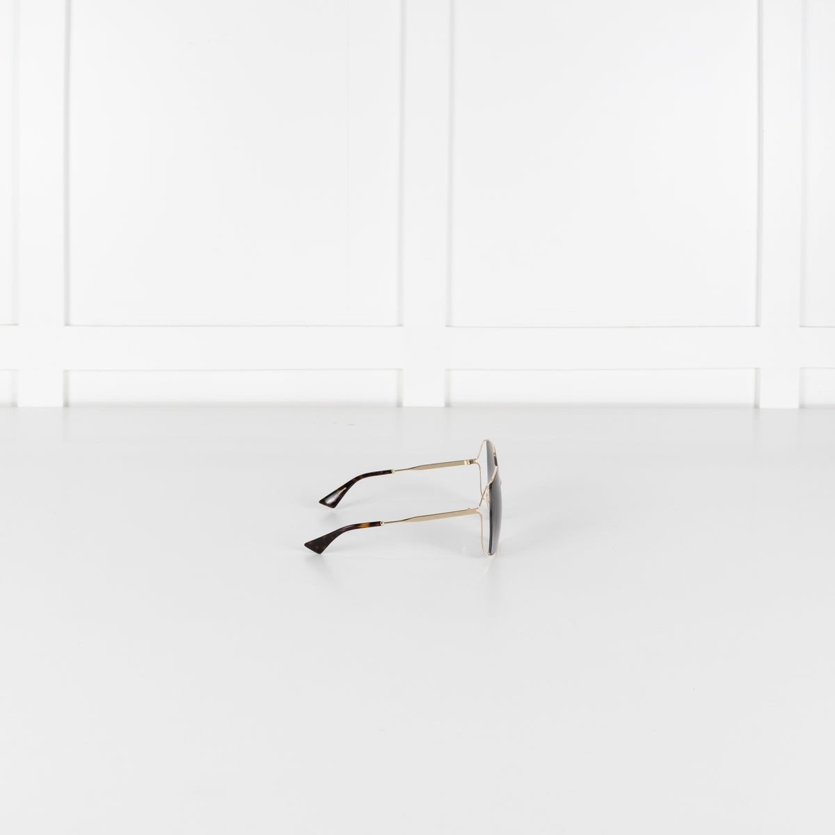 Gucci Gold Frame Grey Gradient Lens Sunglasses
