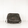 Marc Jacobs Khaki Grey Pebble Leather Flap Shoulder Bag
