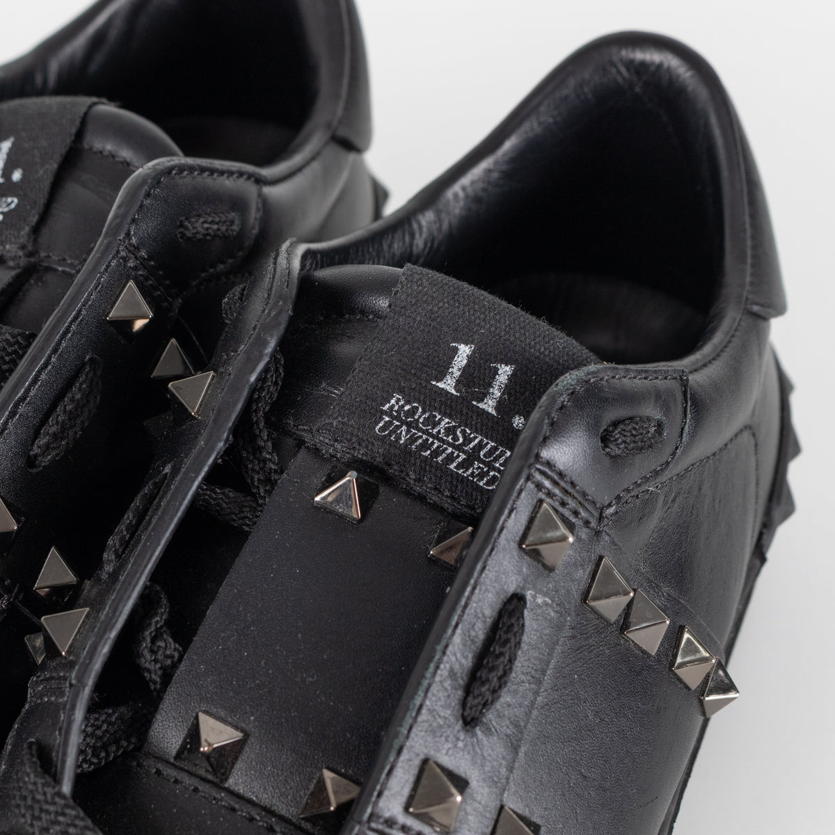 Valentino Garavani Black Rockstud Untitled Sneakers