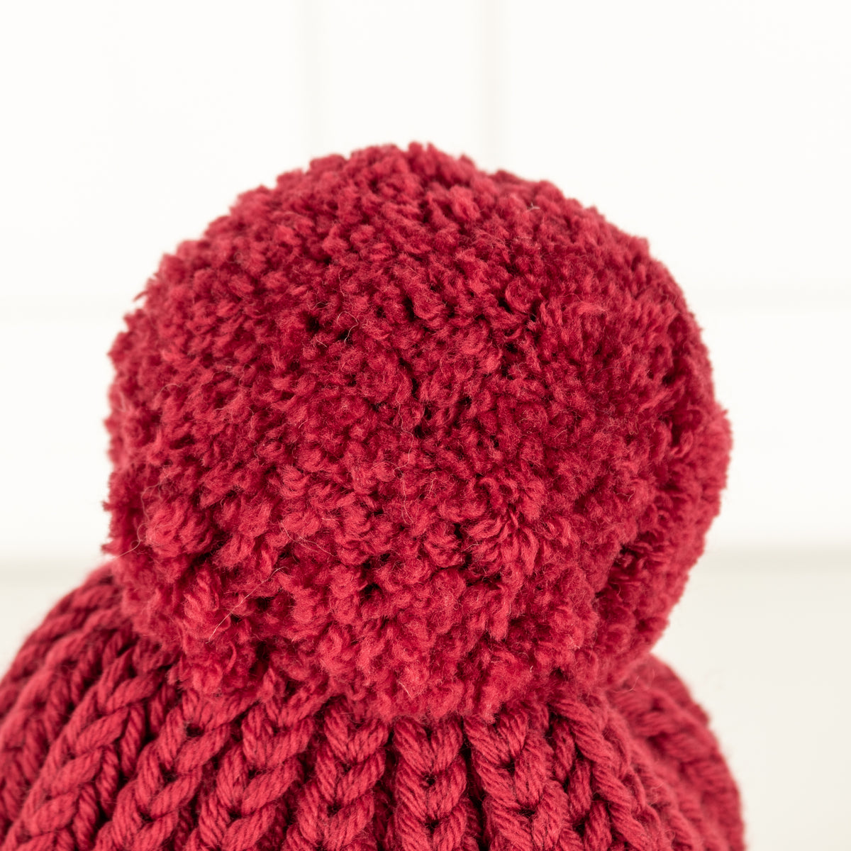 Gucci Raspberry Red Wool Bobble Hat