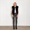Yves Salomon Black Feather Sleeveless Jacket
