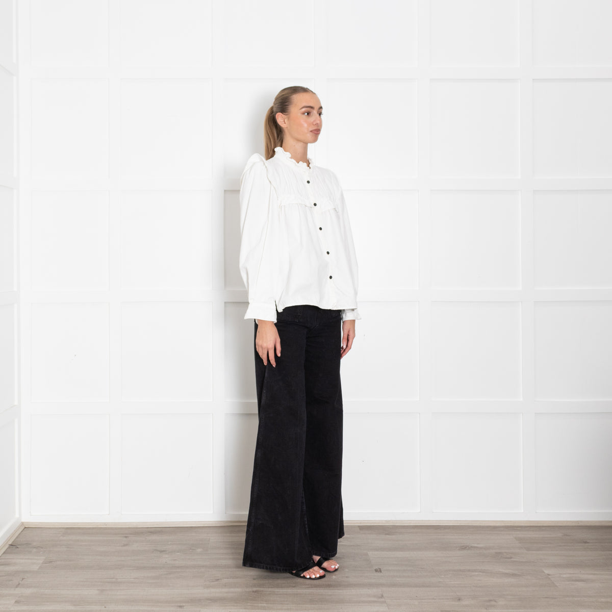 Marant Etoile Cream Idety Denim Shirt