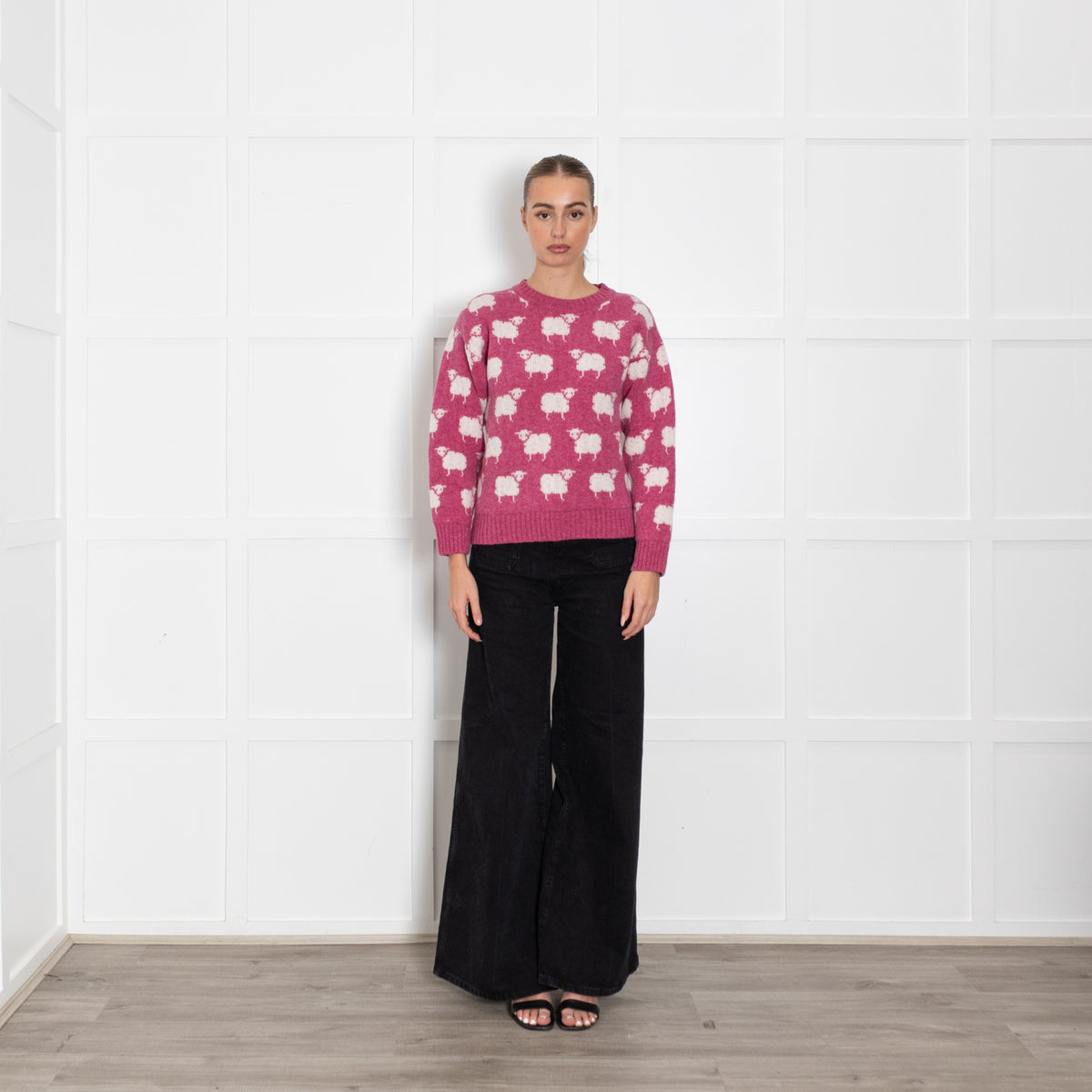 Campbell's of Beauly Pink Jumper With Sheep Motif
