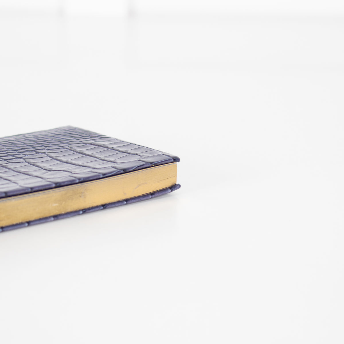 Smythson Blue Panama Leather Notebook With Silk Lining