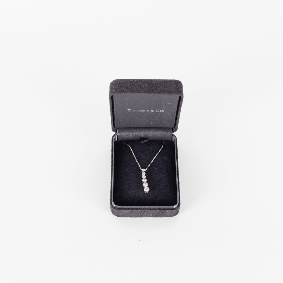 Tiffany & Co Silver Jazz Diamond Pendant Necklace