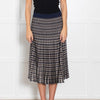 Baum Und Pferdgarten Navy Cream Houndstooth Pleated Skirt
