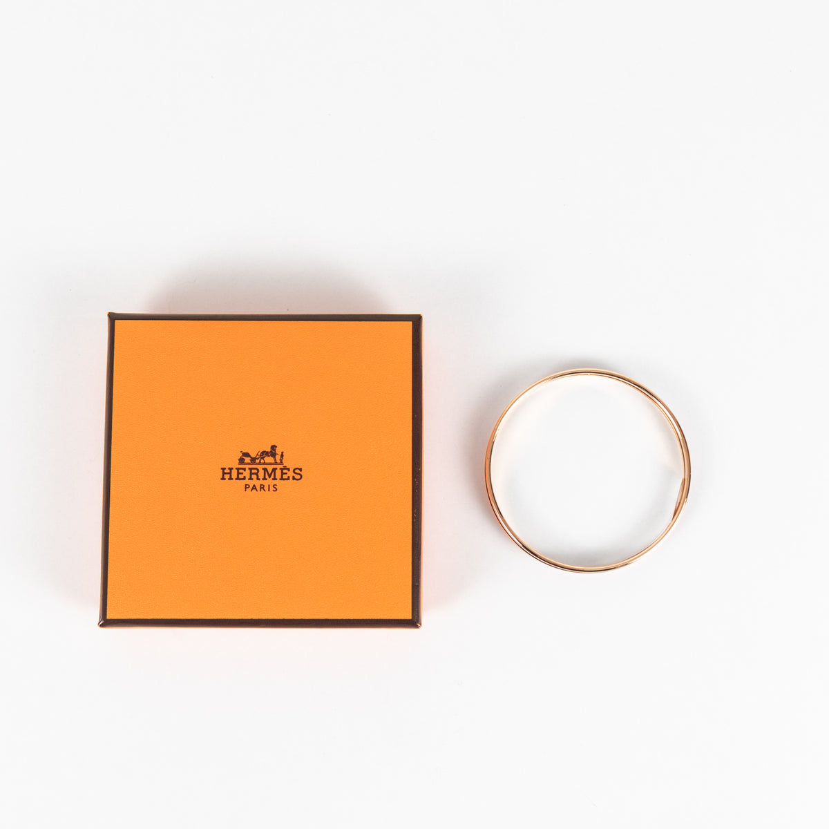 Hermes Pink Petits Coeurs Bangle
