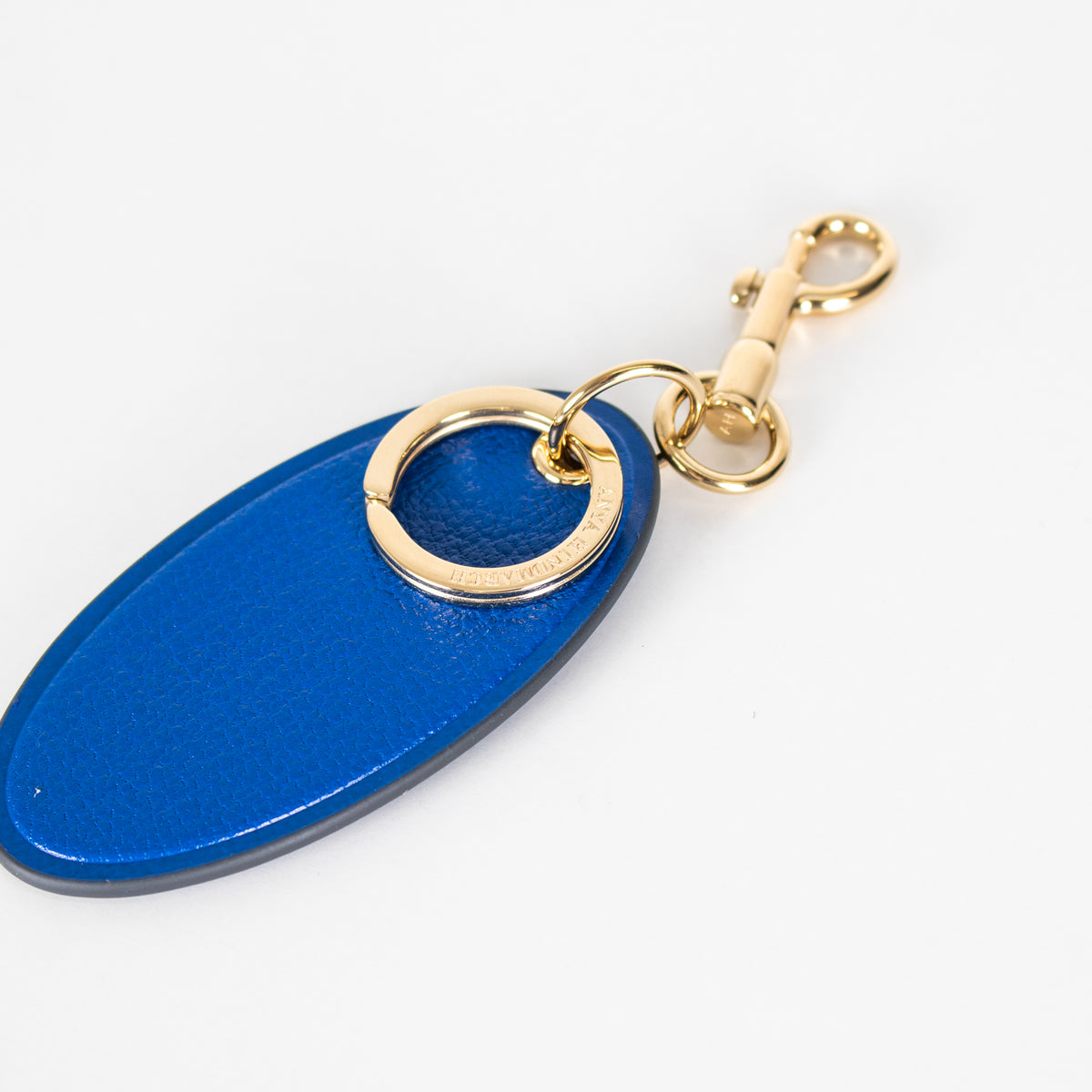 Anya Hindmarch Bespoke Oval Cobalt Medium Keyring