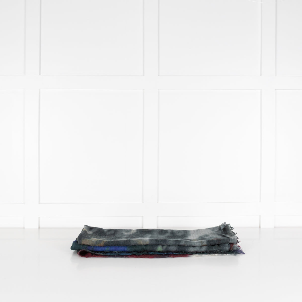 Ombre London Green And Blue Pattern Long Shawl Scarf