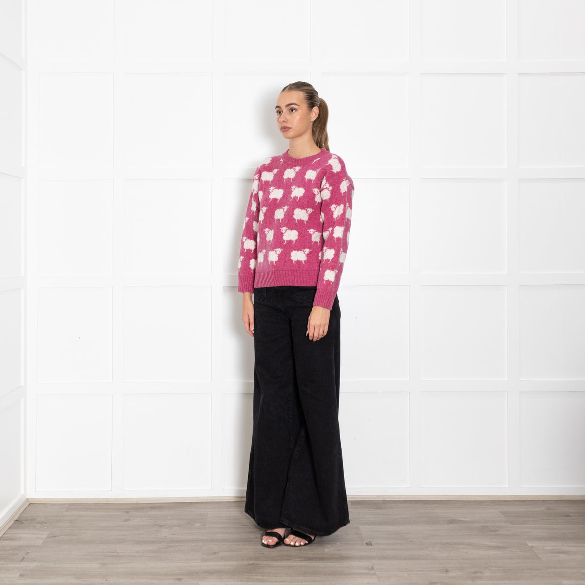 Campbell's of Beauly Pink Jumper With Sheep Motif