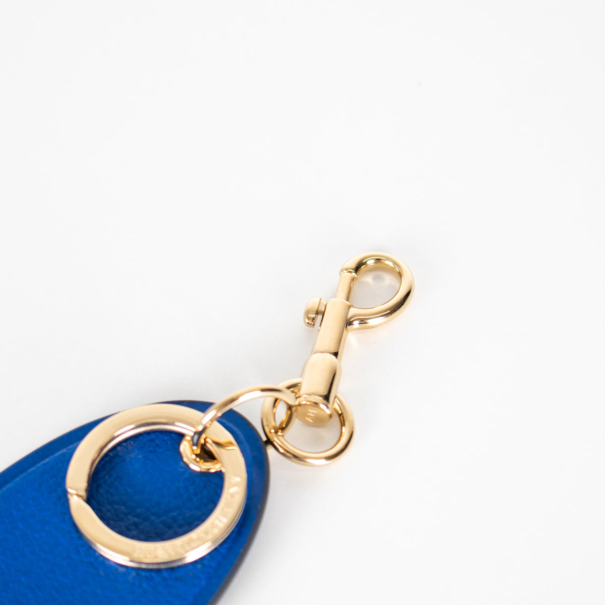 Anya Hindmarch Bespoke Oval Cobalt Medium Keyring