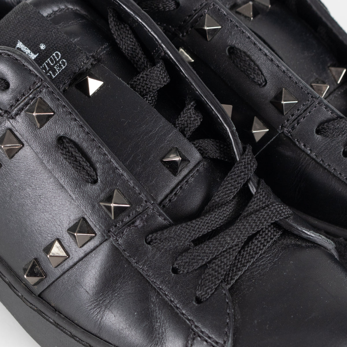 Valentino Garavani Black Rockstud Untitled Sneakers