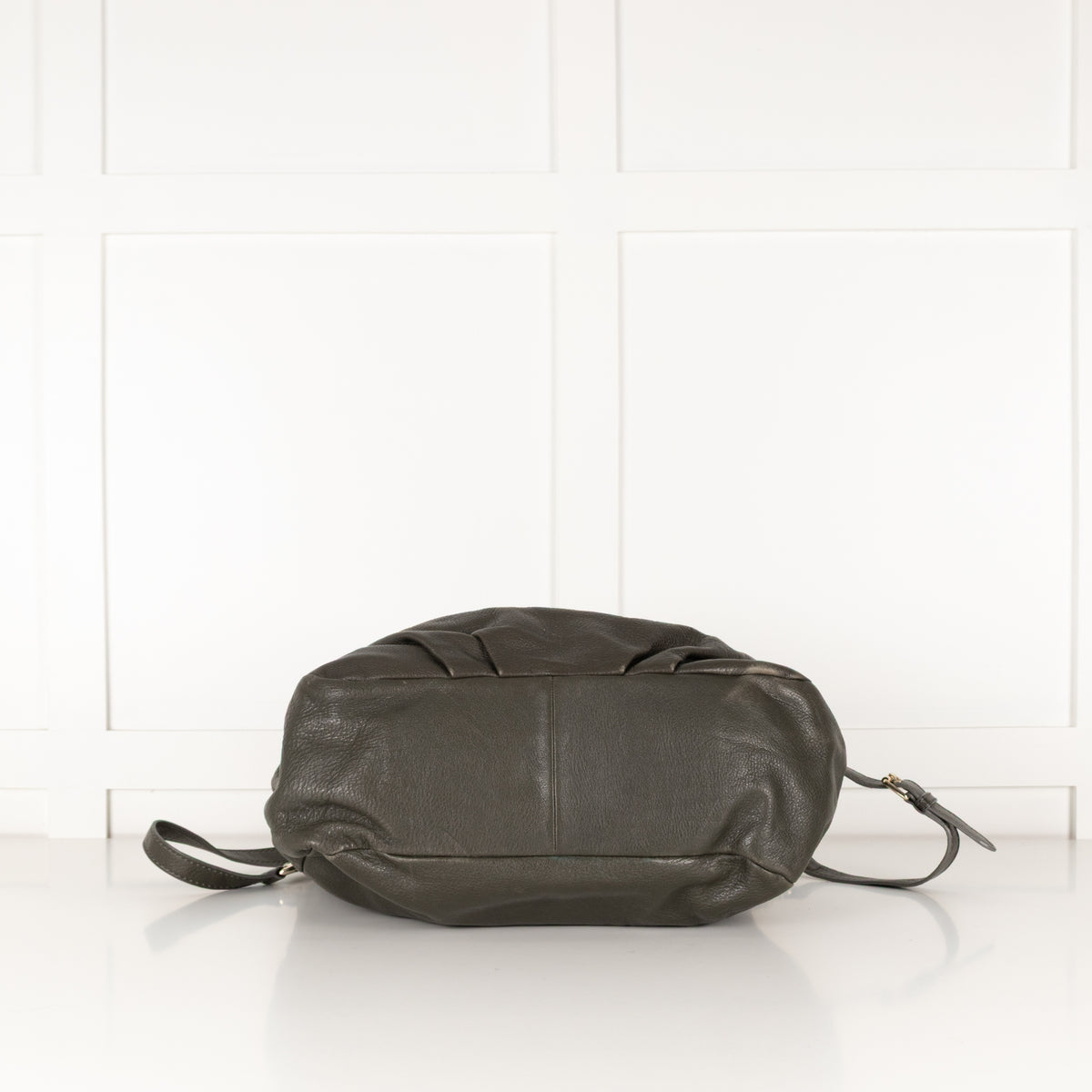 Marc Jacobs Khaki Grey Pebble Leather Flap Shoulder Bag