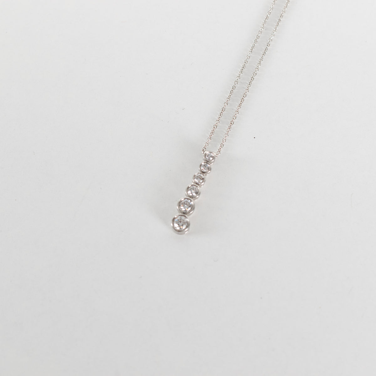 Tiffany & Co Silver Jazz Diamond Pendant Necklace