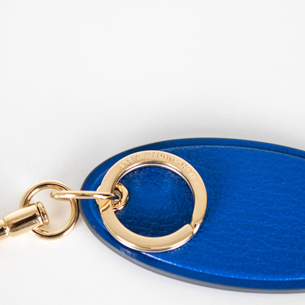 Anya Hindmarch Cobalt Oval Bespoke Medium Keyring