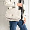 Chanel Cream Shearling CC Flap Bag