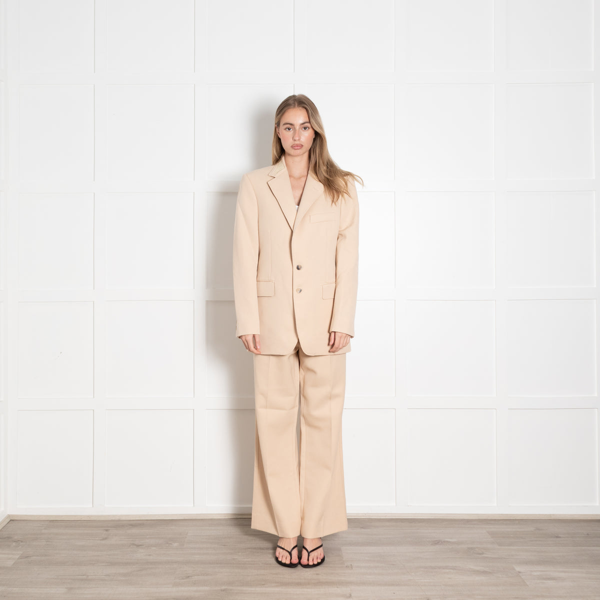 Maison Margiela Camel Distressed Collar Trouser Suit