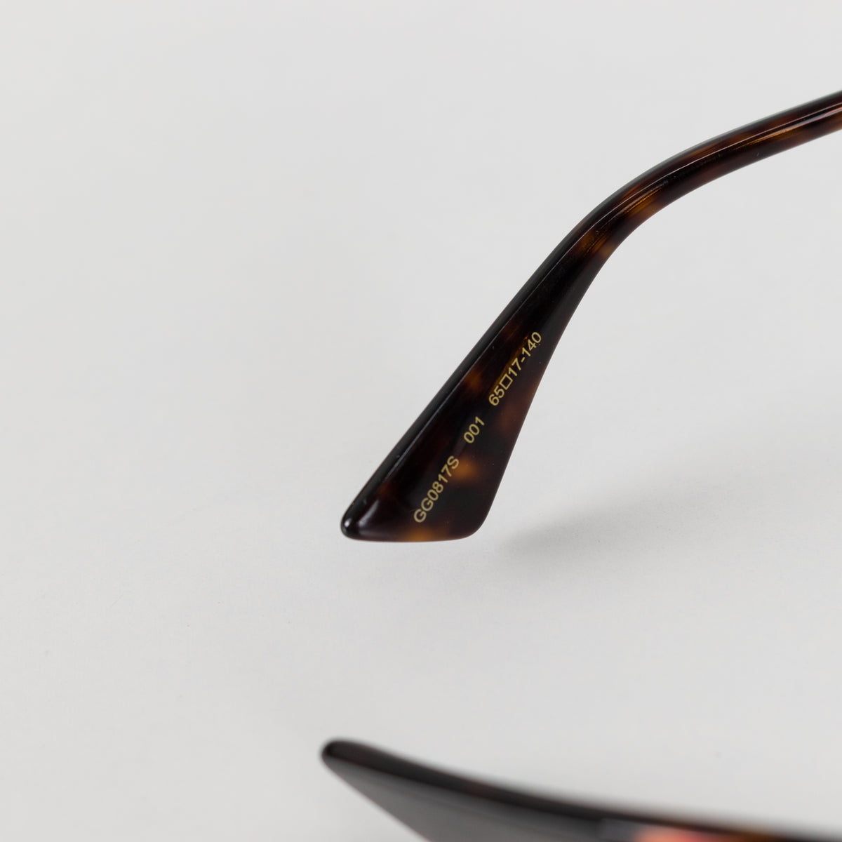 Gucci Gold Frame Grey Gradient Lens Sunglasses