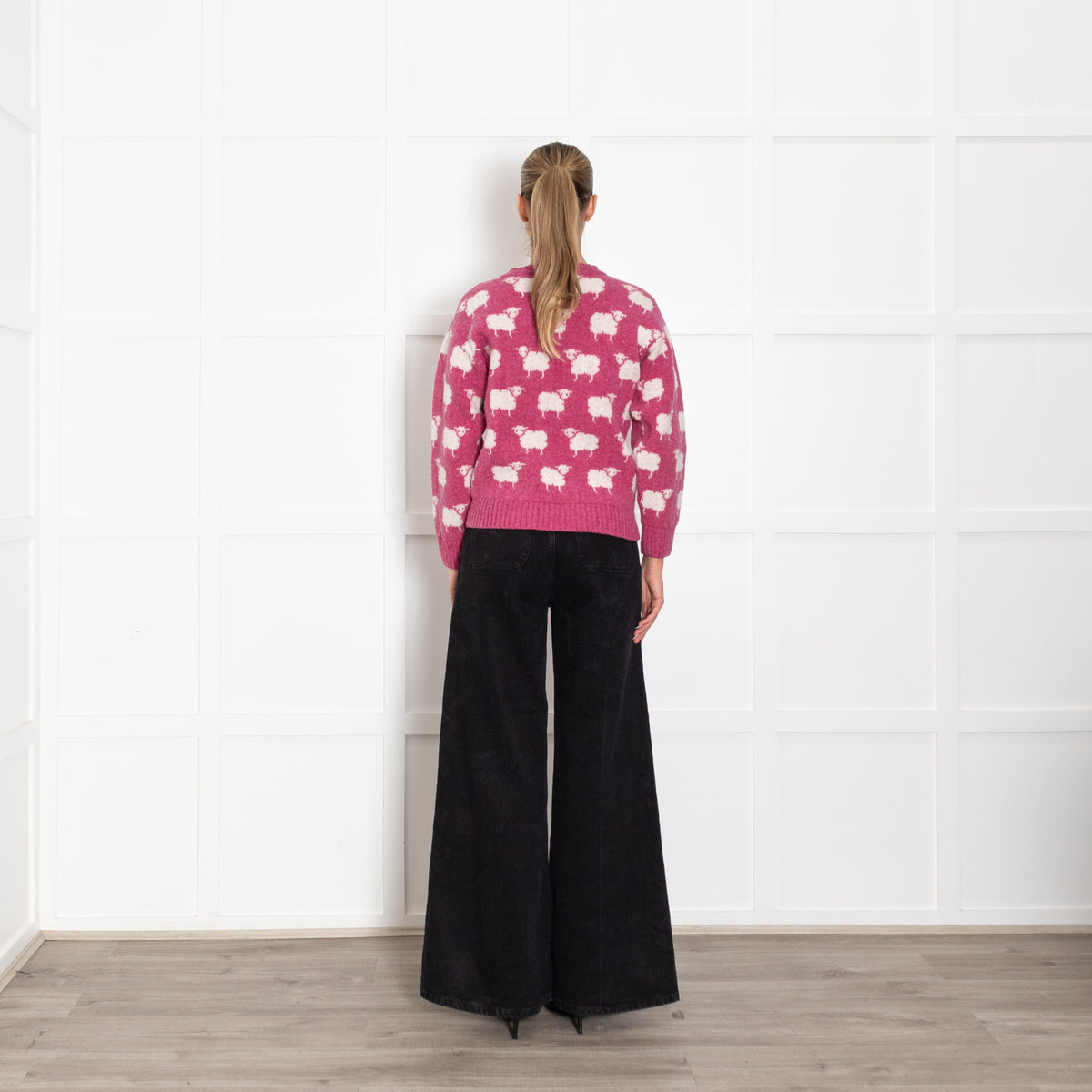 Campbell's of Beauly Pink Jumper With Sheep Motif