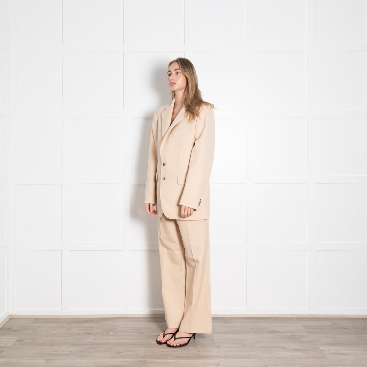 Maison Margiela Camel Distressed Collar Trouser Suit