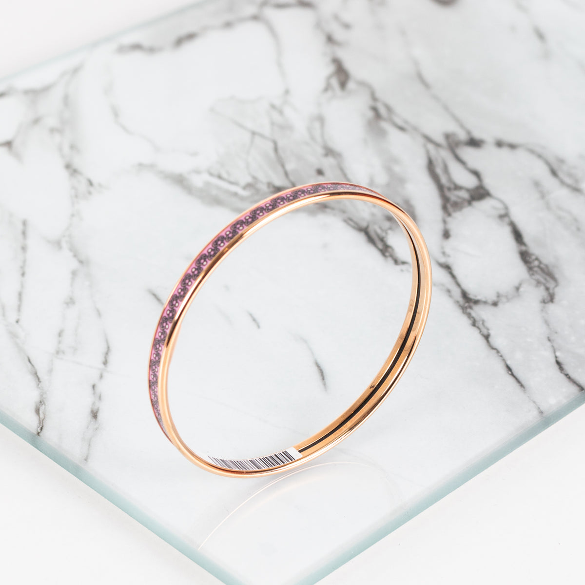 Hermes Pink Petits Coeurs Bangle