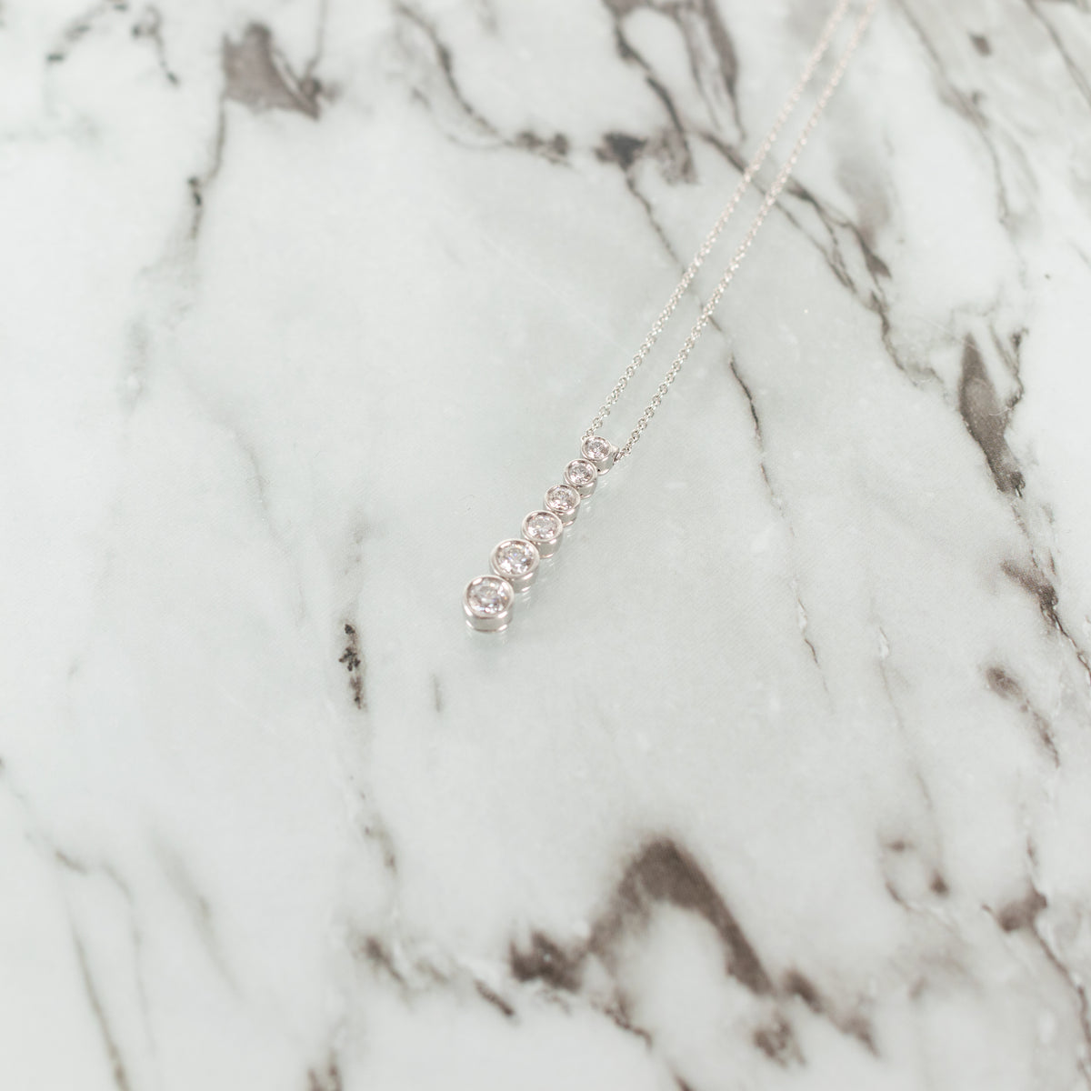 Tiffany & Co Silver Jazz Diamond Pendant Necklace