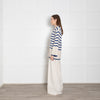 Toteme Blue and Cream Stripe Wool/ Cotton Mix Cardigan