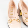 Gucci Beige Horsebit Block Heel Pumps