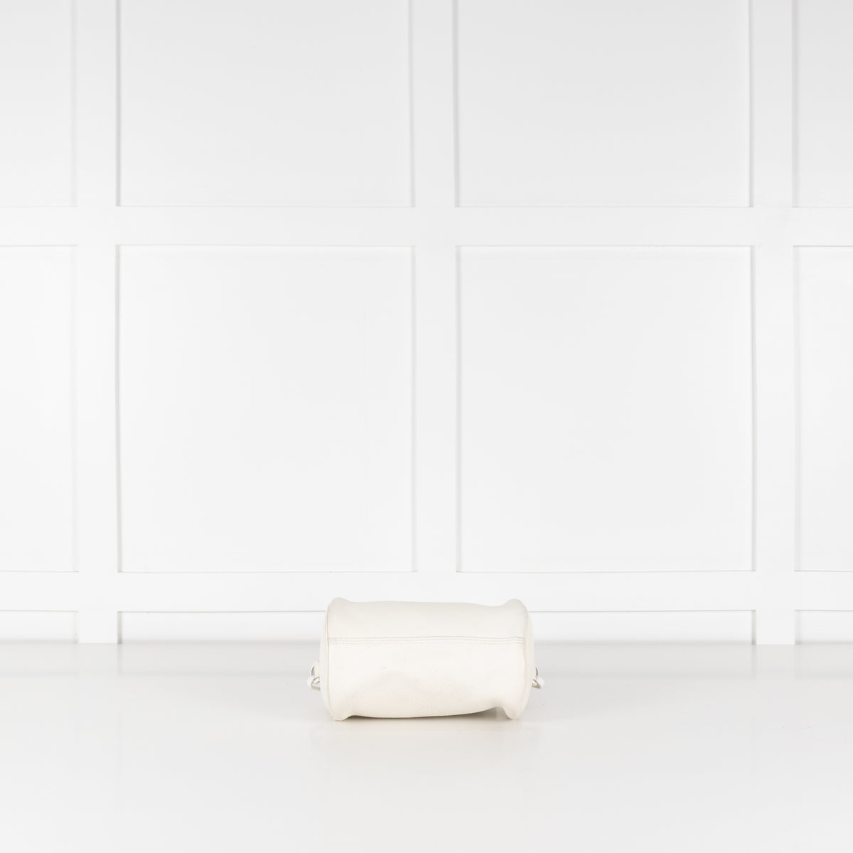 Christian Dior x Daniel Arsham White Leather Logo Roller Bag