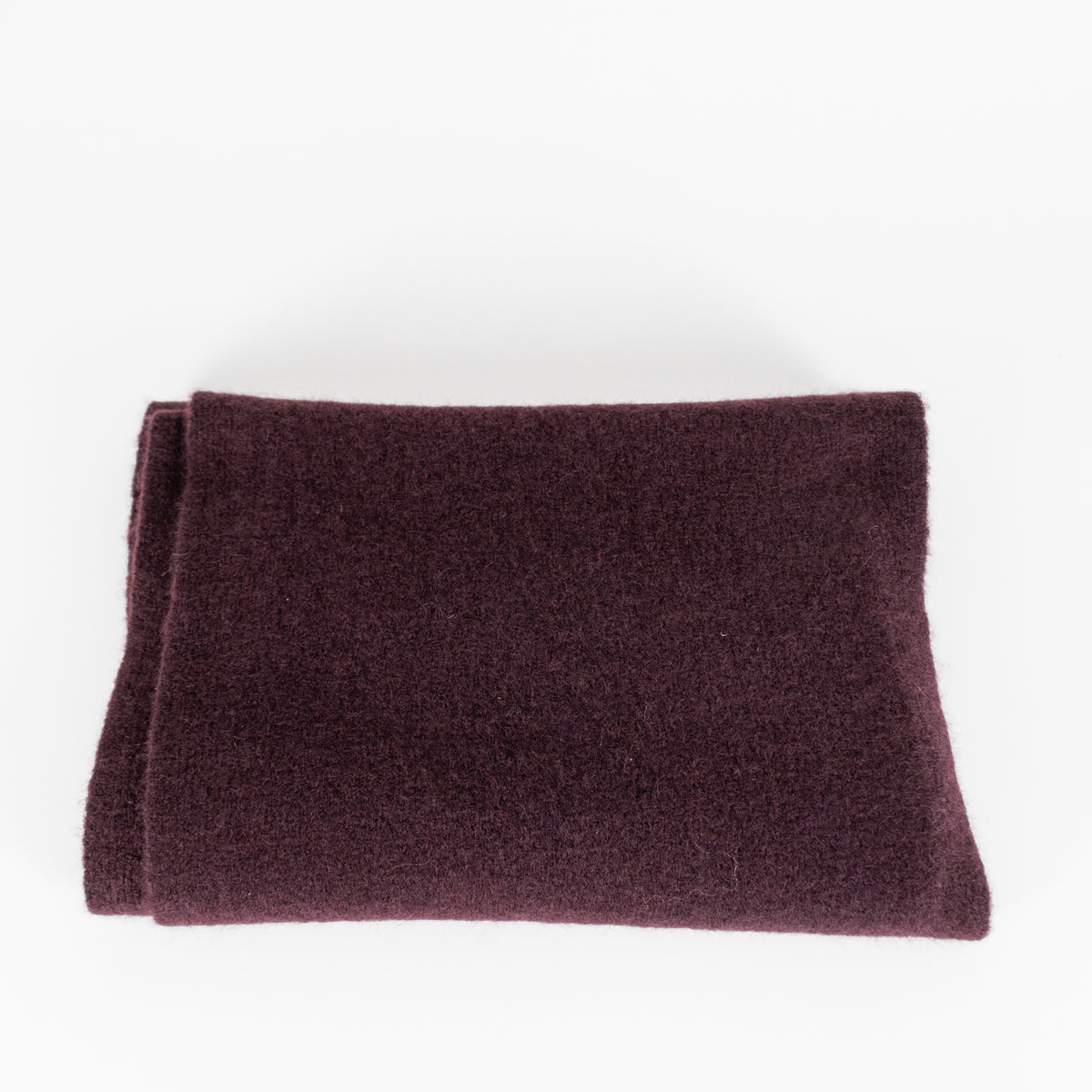 Eileen Fisher Burgundy Ribbed Edge Cashmere Blend Scarf