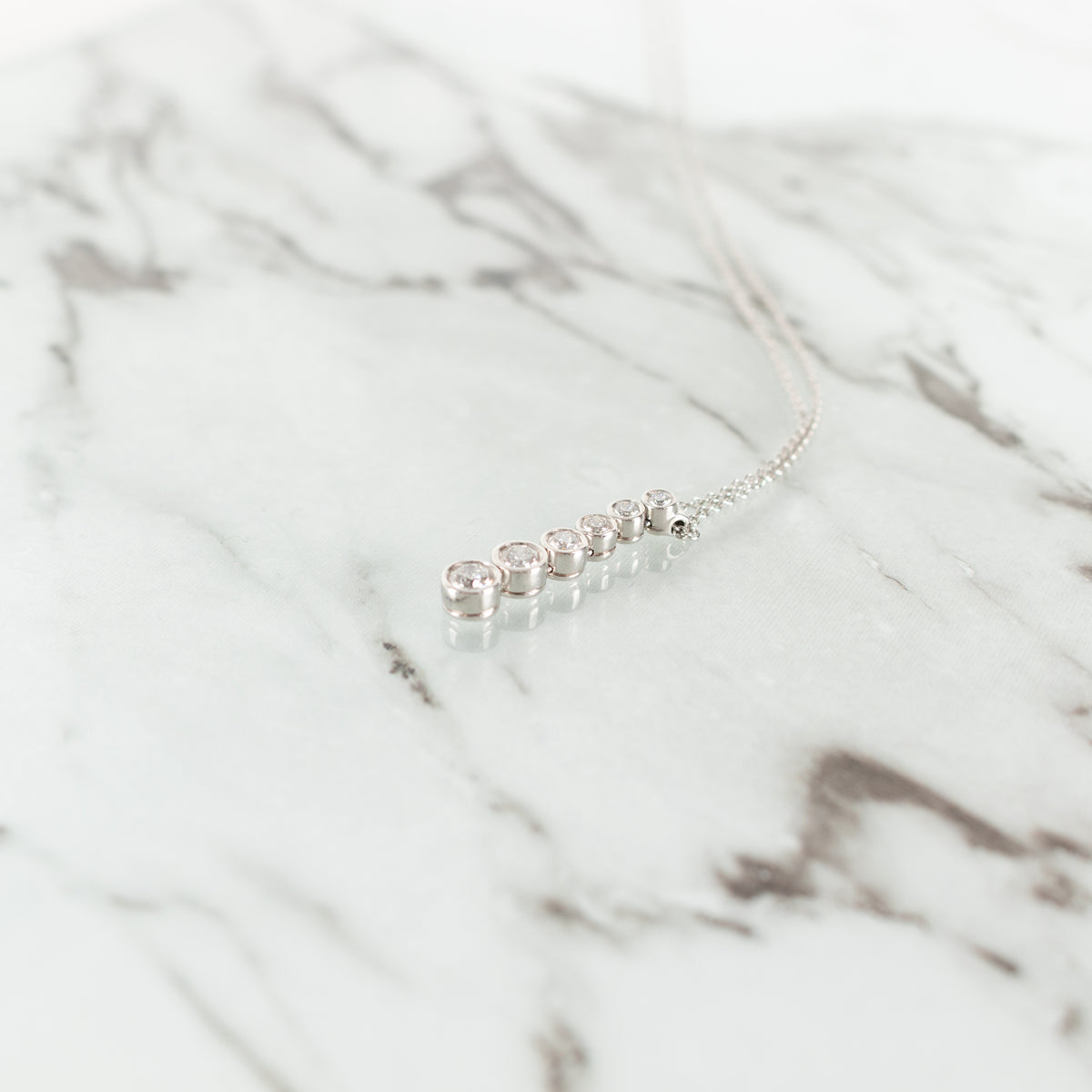 Tiffany & Co Silver Jazz Diamond Pendant Necklace