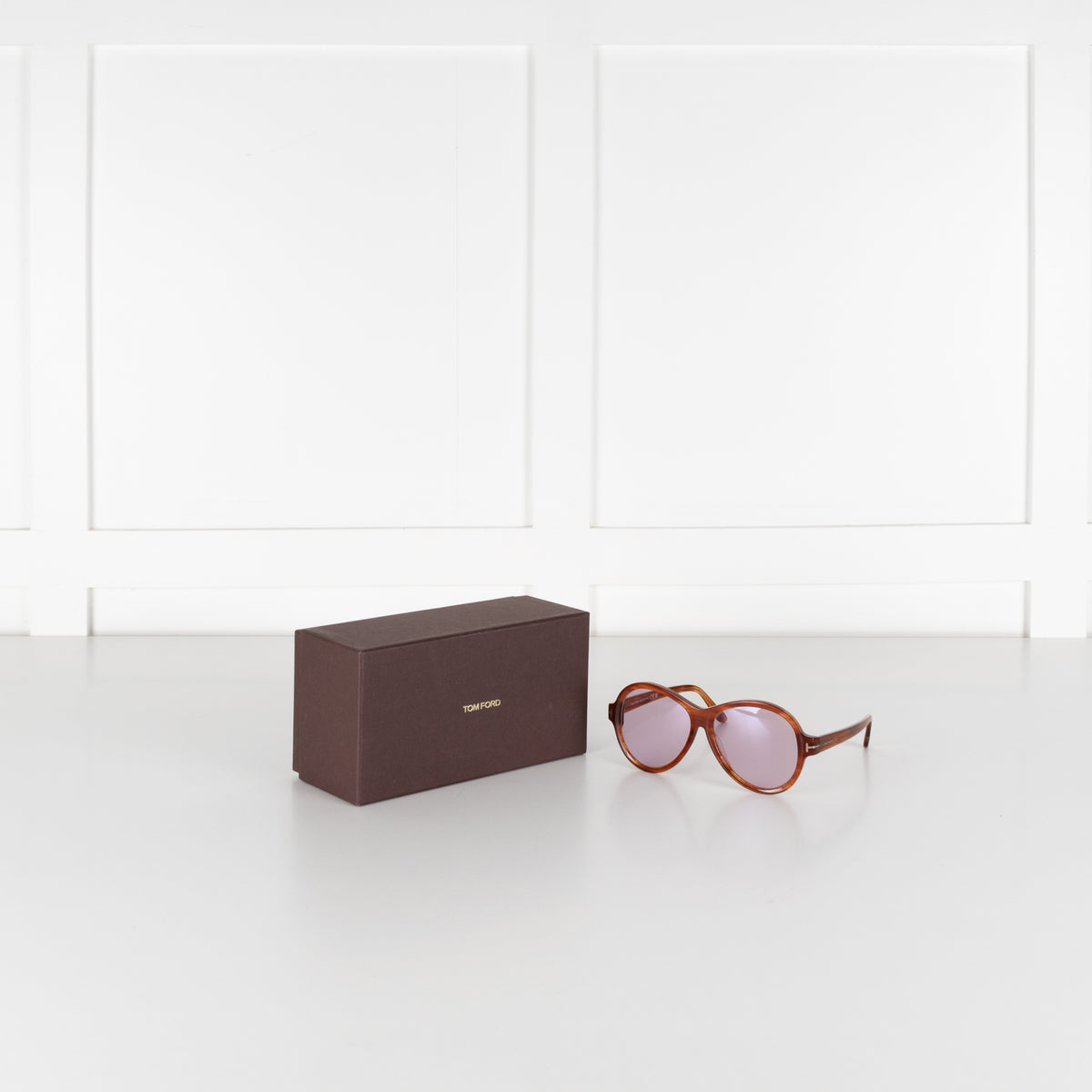 Tom Ford Camryn Purple Lens Aviator Style Sunglasses