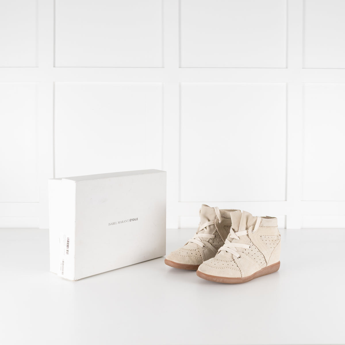 Isabel Marant Etoile Beige Suede Bobby Trainers