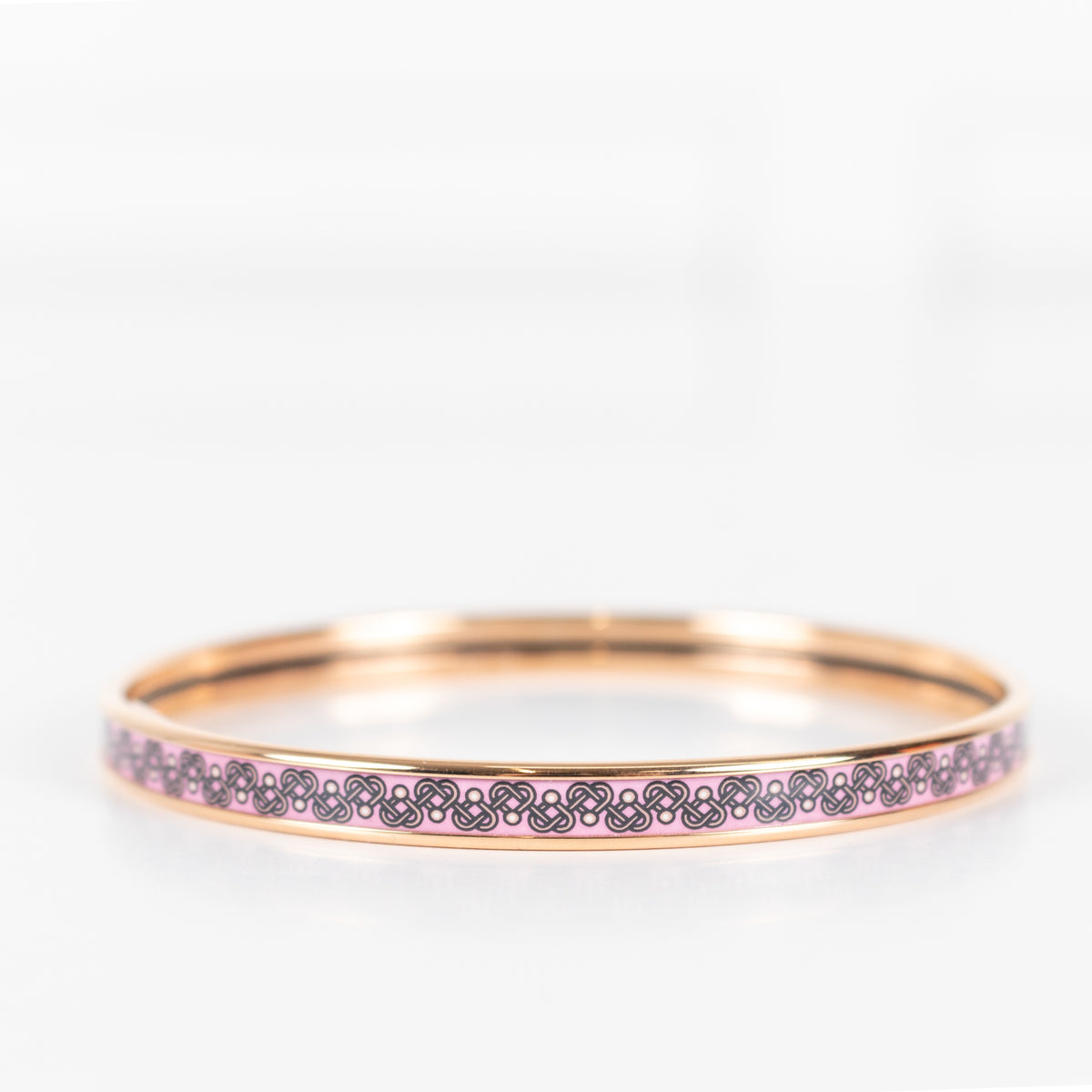 Hermes Pink Petits Coeurs Bangle