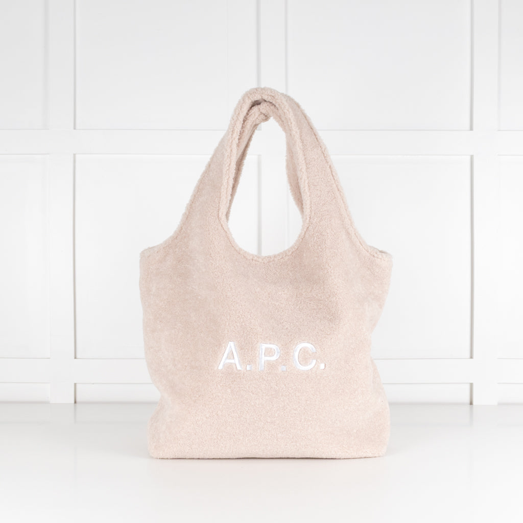 APC Ninon Cream Boucle Tote Bag