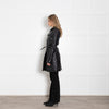 Twin-Set Simona Barbieri Black Shiny Belted A Line Puffa Coat